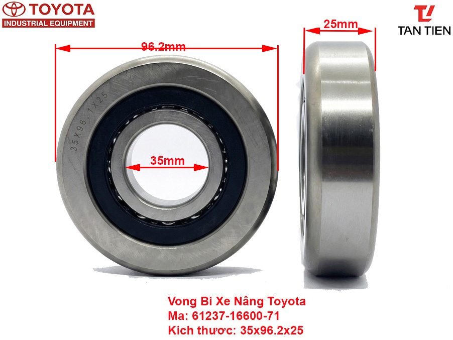 Vòng Bi Xe Nâng Toyota 61237-16600-71